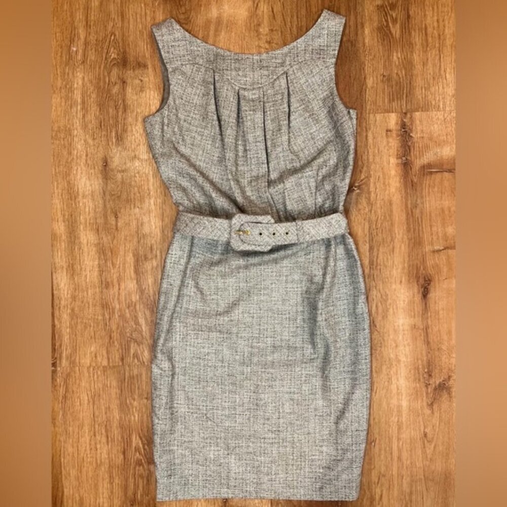 NWT ESCADA 20144 Kleid Made Slovenia 🇸🇮 NEW WOOL/SILK Blend Belted Dress Sz 36